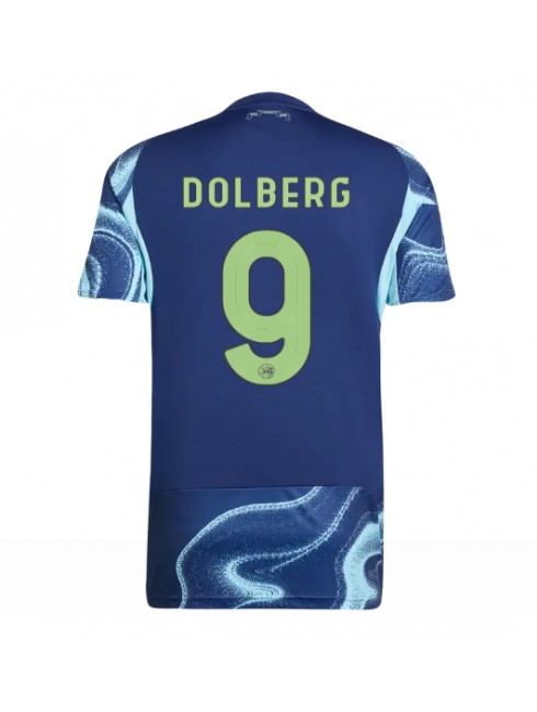 Ajax Kasper Dolberg #9 Replika Borta Kläder 2025-26 Kortärmad Ajax Kasper Dolberg #9 Replika Borta Kläder 2025-26 Kortärmad